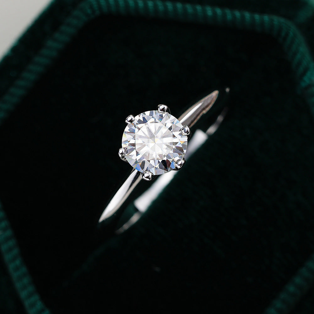 Solitaire Moissanite Ring