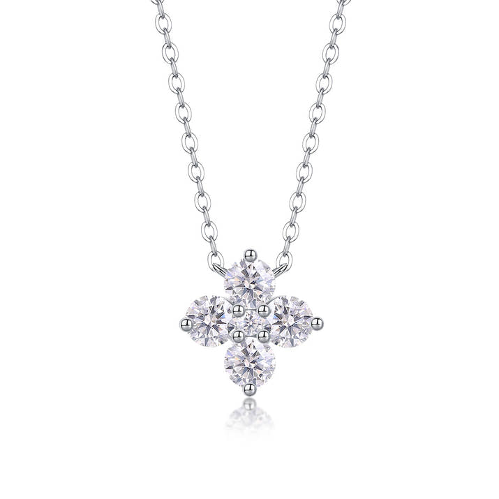 Lucky Four-leaf Clover Diamond Style necklace