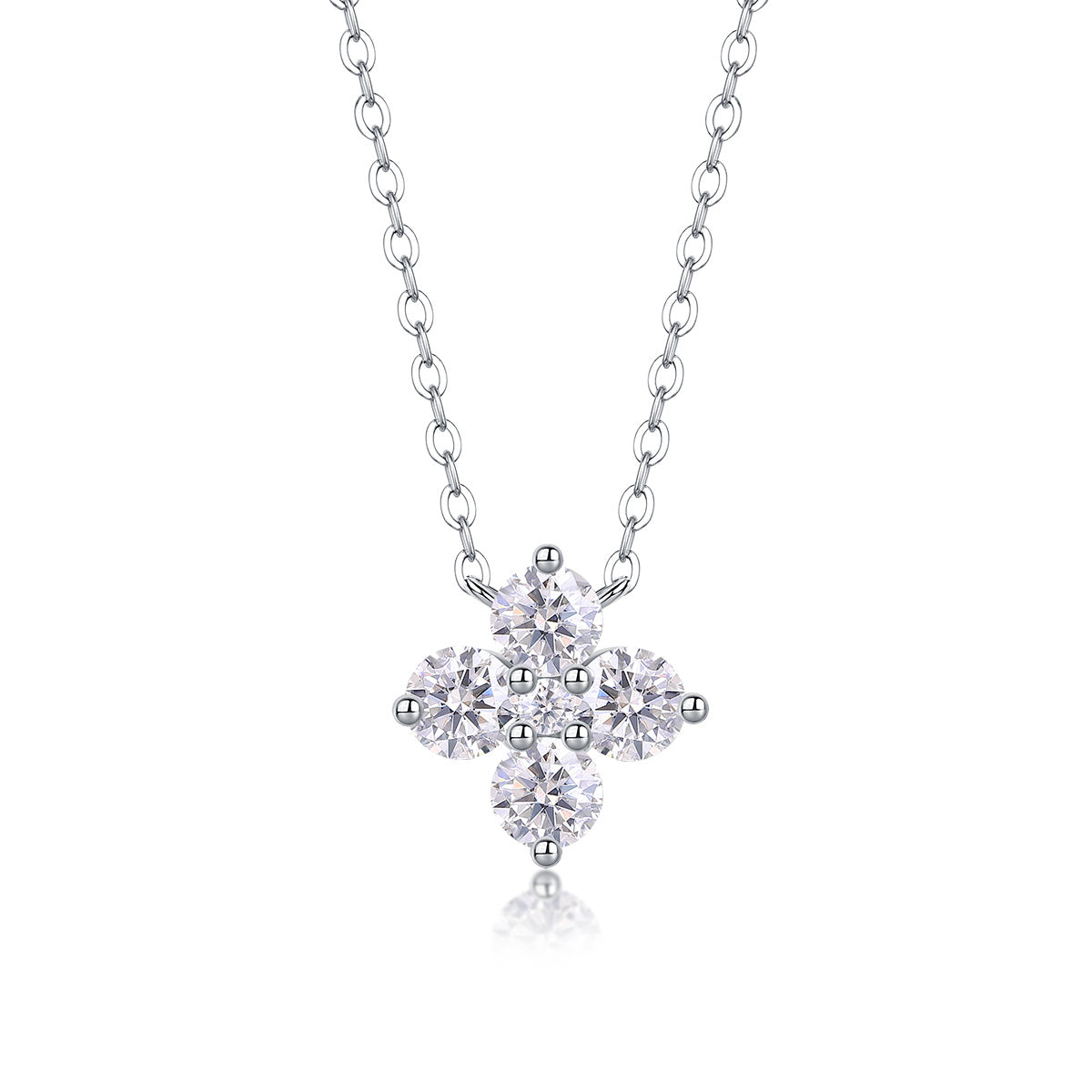 Lucky Four-leaf Clover Diamond Style necklace