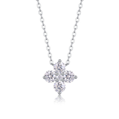Lucky Four-leaf Clover Diamond Style necklace