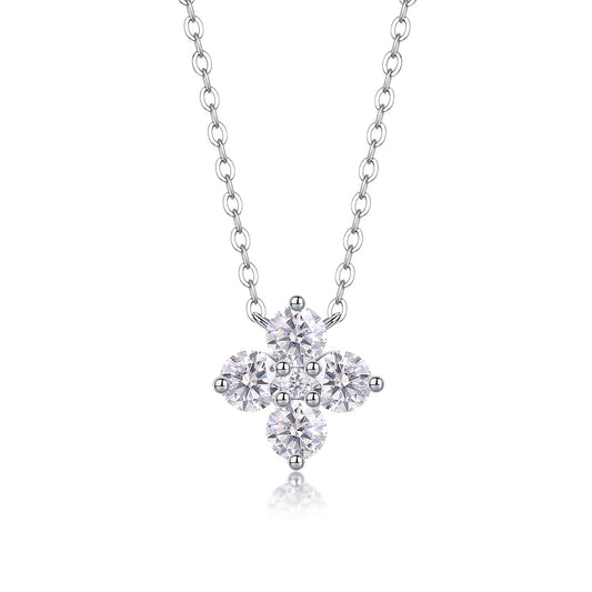 Lucky Four-leaf Clover Diamond Style necklace