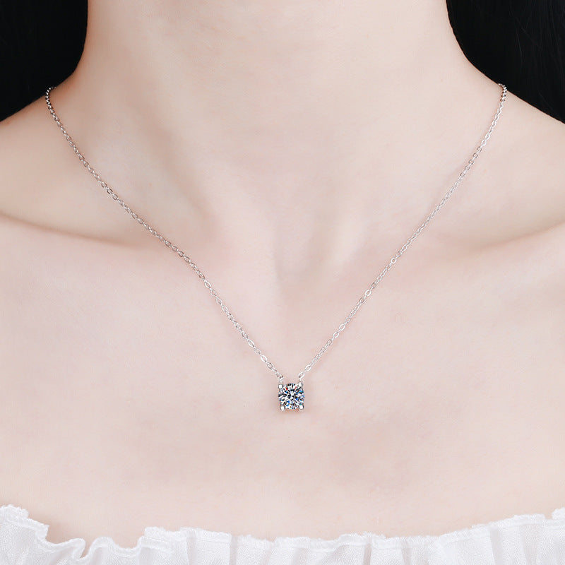 2 Carat Moissanite Necklace (925 Silver)