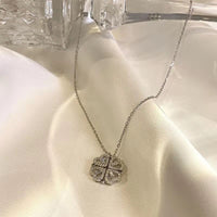 Four-leaf Heart Clover Double-wear Necklace