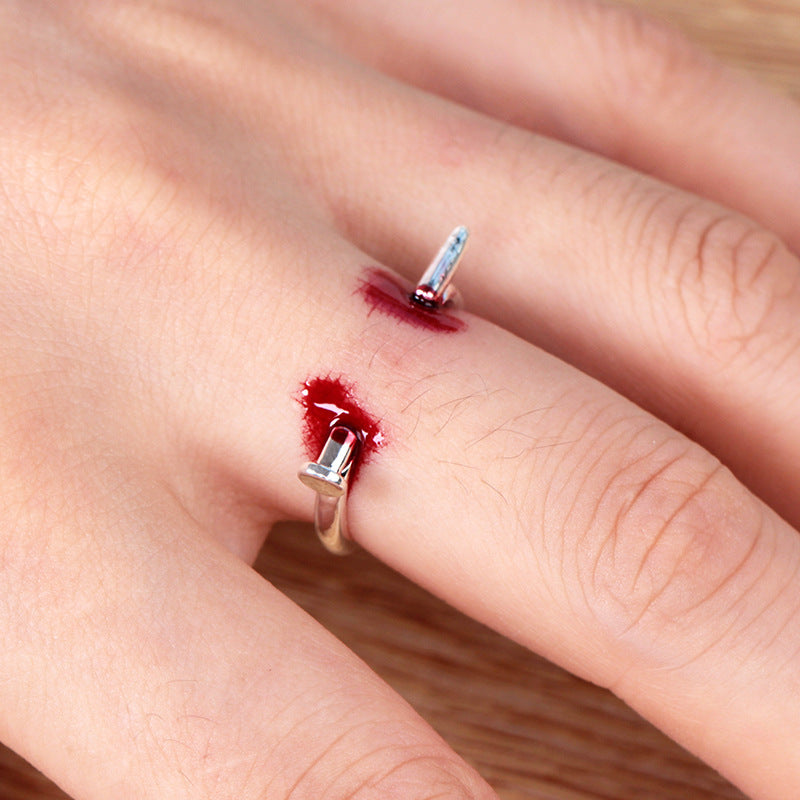 Halloween “Nail in Finger” Ring