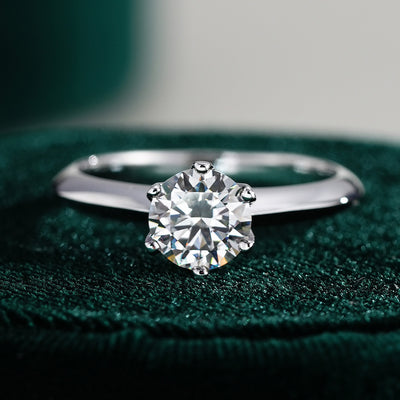 Solitaire Moissanite Ring