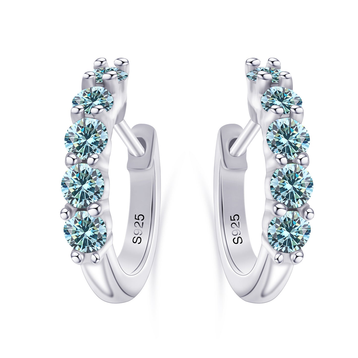 Moissanite Huggie Earrings