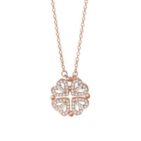 Four-leaf Heart Clover Double-wear Necklace