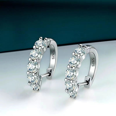 Moissanite Huggie Earrings