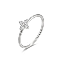 Four-leaf Clover Micro-inlaid Zircon Ring- Diamond Style
