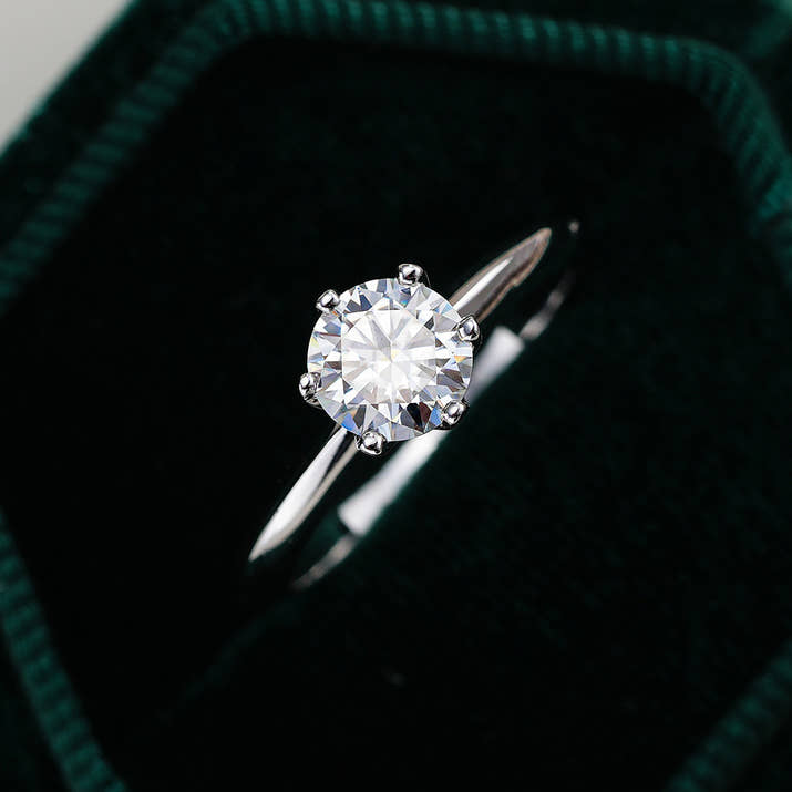 Solitaire Moissanite Ring