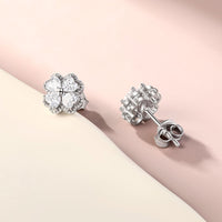 Love Four Clover Zircon Earrings- Diamond Style
