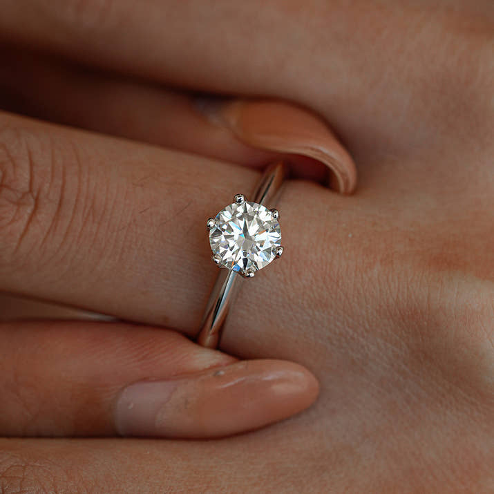 Solitaire Moissanite Ring