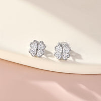 Love Four Clover Zircon Earrings- Diamond Style