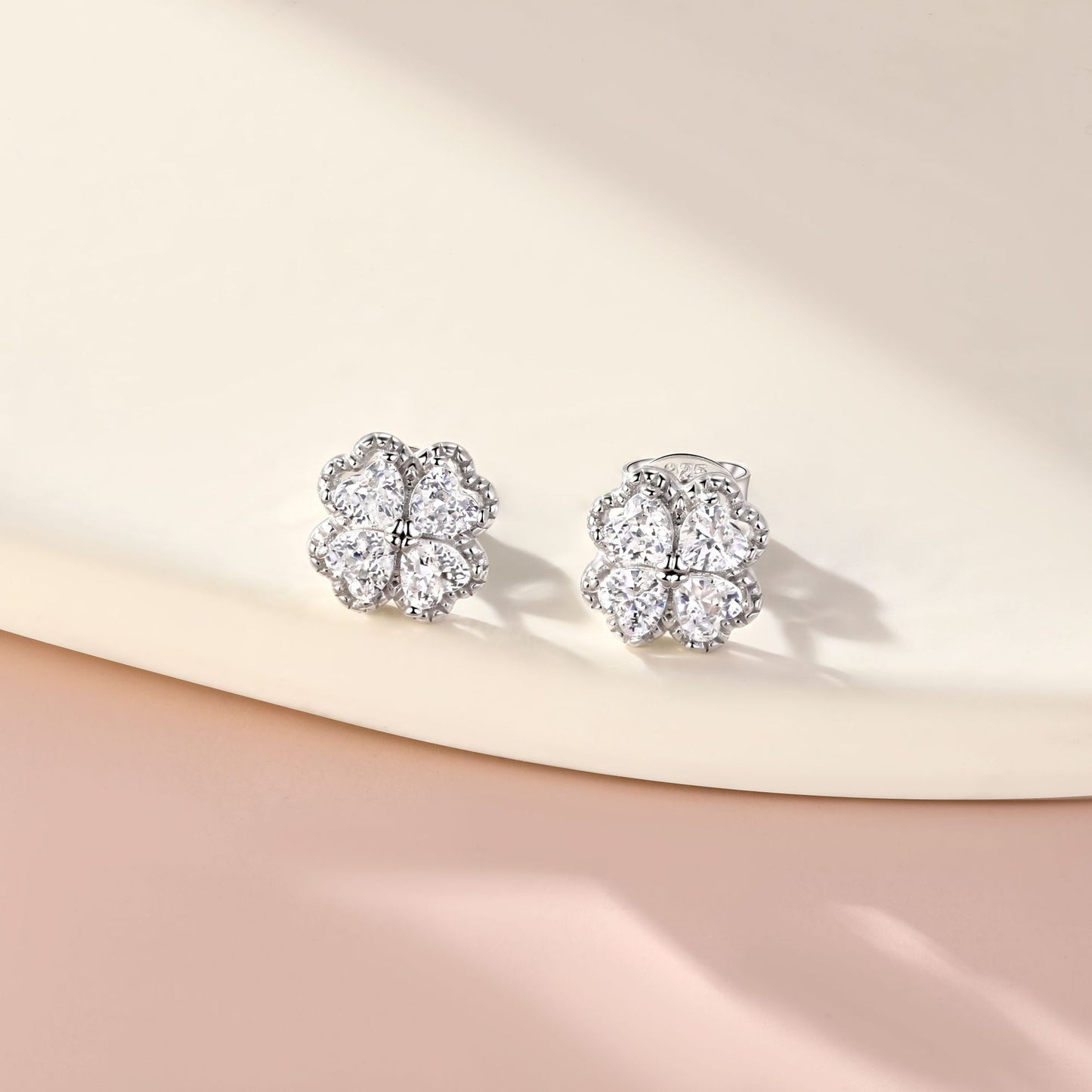Love Four Clover Zircon Earrings- Diamond Style