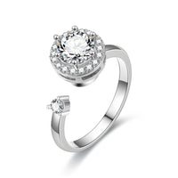 Women Rings Flowers Anxiety Rings For Women Fidget Spinner Ring Jewelry