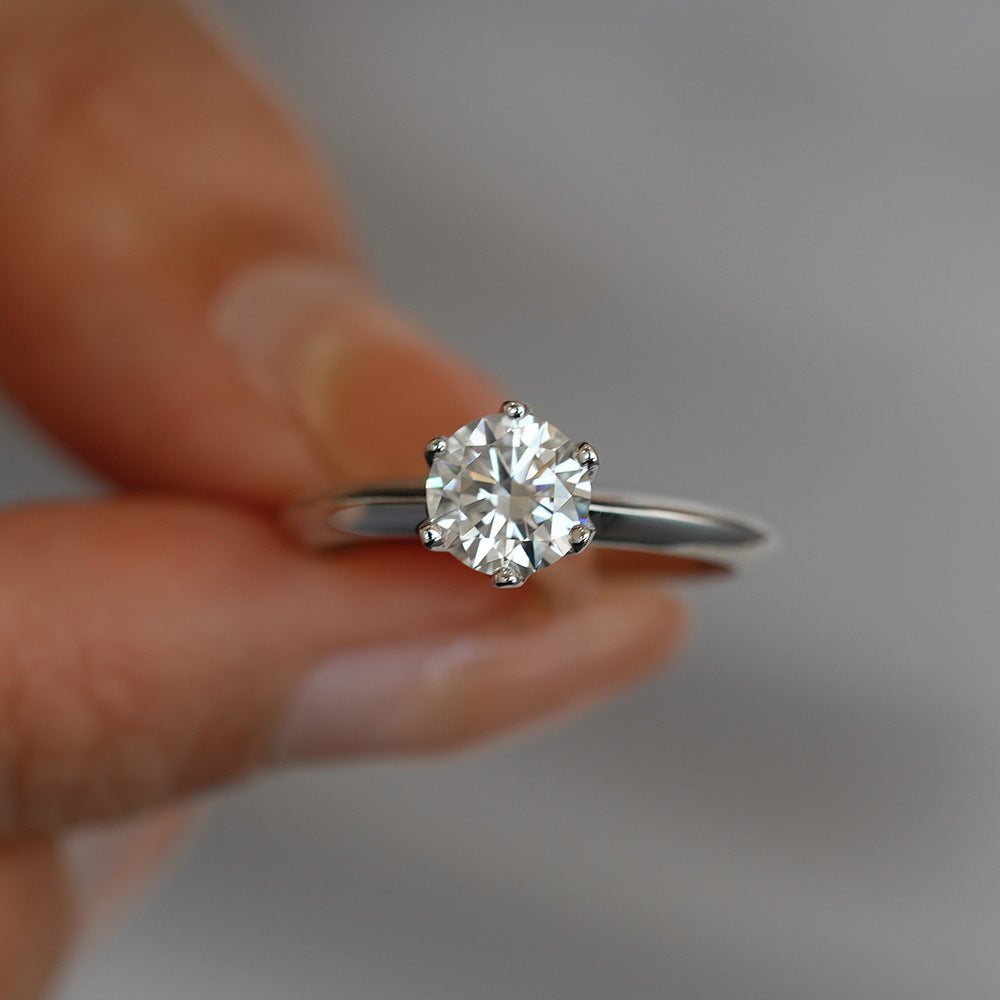 Solitaire Moissanite Ring