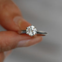 Solitaire Moissanite Ring