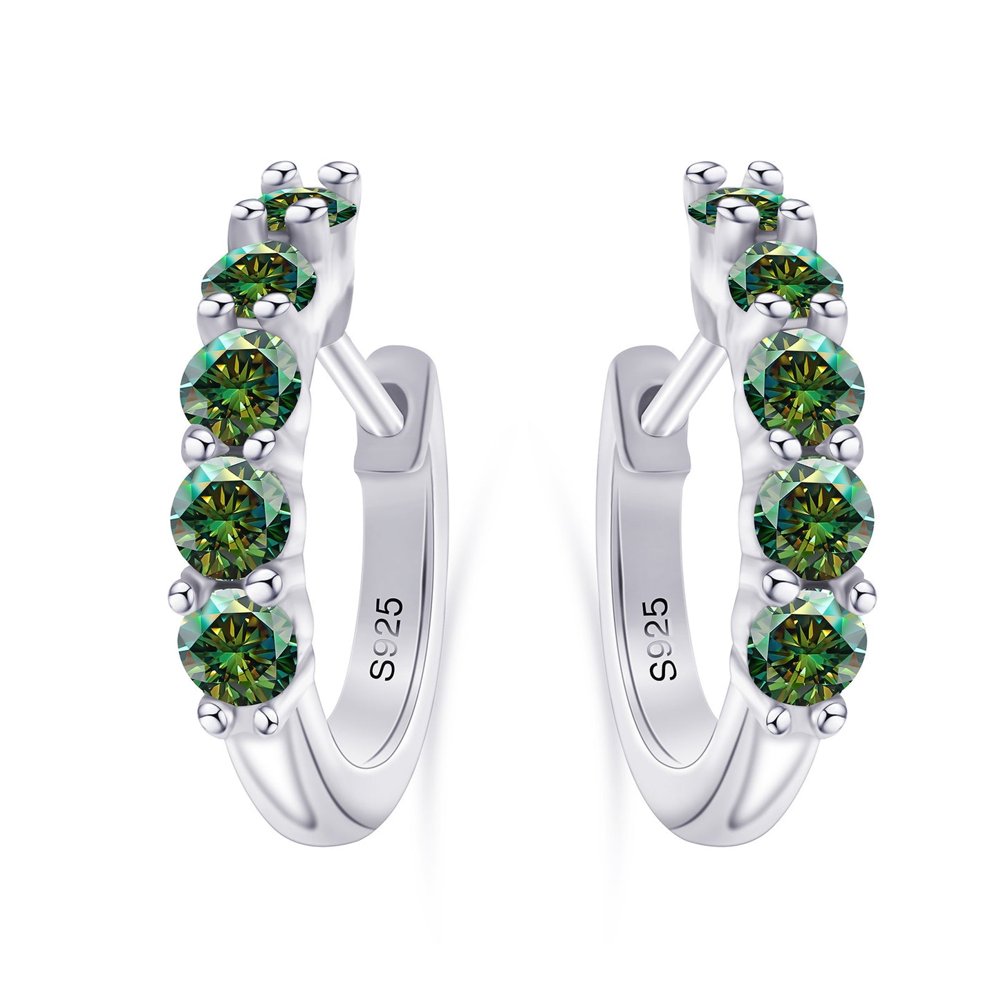 Moissanite Huggie Earrings